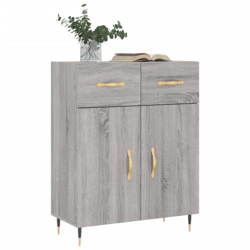 Buffet sonoma gris 69,5x34x90 cm bois d'ingénierie - Photo n°3; ?>