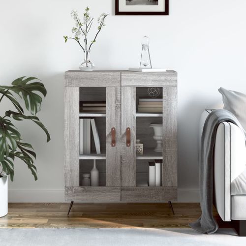 Buffet sonoma gris 69,5x34x90 cm bois d'ingénierie - Photo n°2; ?>