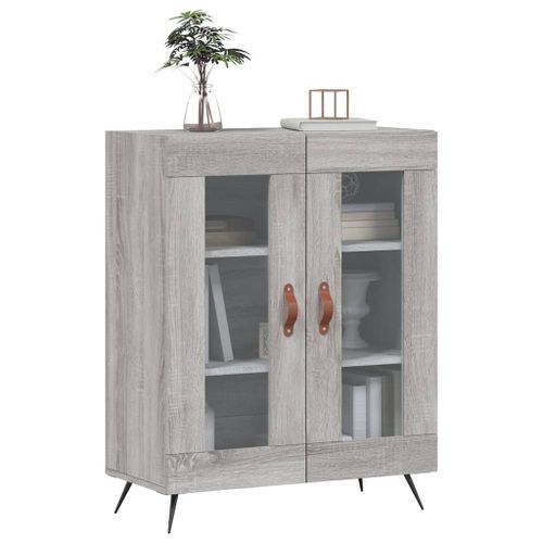 Buffet sonoma gris 69,5x34x90 cm bois d'ingénierie - Photo n°3; ?>