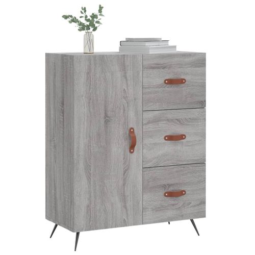 Buffet sonoma gris 69,5x34x90 cm bois d'ingénierie - Photo n°3; ?>