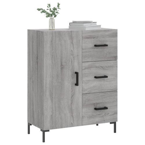 Buffet sonoma gris 69,5x34x90 cm bois d'ingénierie - Photo n°3; ?>