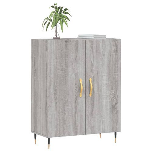 Buffet sonoma gris 69,5x34x90 cm bois d'ingénierie - Photo n°3; ?>