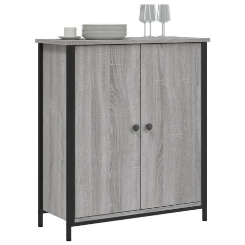 Buffet sonoma gris 70x30x80 cm bois d'ingénierie - Photo n°3; ?>