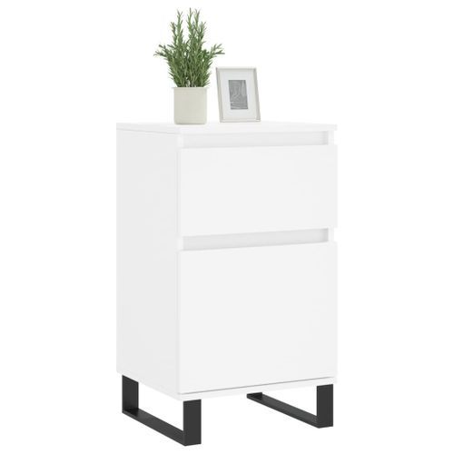 Buffets 2 pcs blanc 40x35x70 cm bois d’ingénierie - Photo n°3; ?>