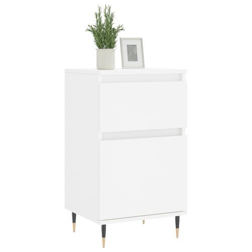 Buffets 2 pcs blanc 40x35x70 cm bois d’ingénierie - Photo n°3; ?>