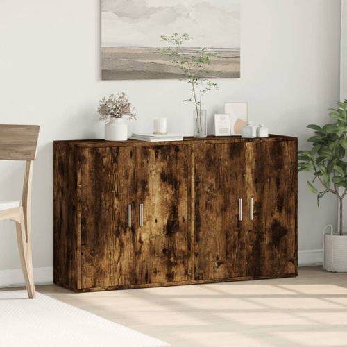 Buffets 2 pcs chêne fumé 60x31x70 cm bois d'ingénierie - Photo n°3; ?>