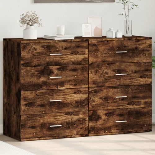 Buffets 2 pcs chêne fumé 60x39x80 cm bois d'ingénierie - Photo n°2; ?>