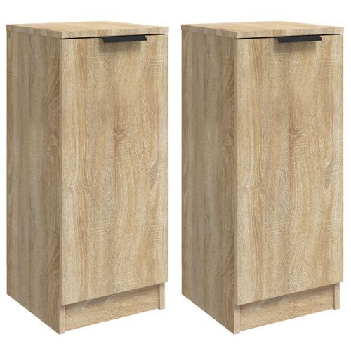 Buffets 2 pcs Chêne Sonoma 30x30x70 cm Bois d'ingénierie 2 - Photo n°2; ?>