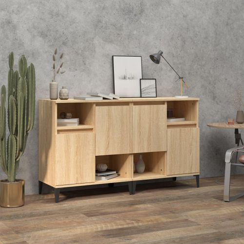 Buffets 2 pcs chêne sonoma 60x35x70 cm bois d'ingénierie - Photo n°2; ?>