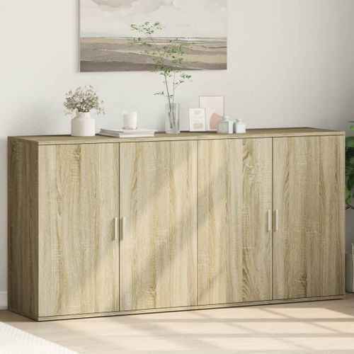 Buffets 2 pcs chêne sonoma 79x38x80 cm bois d'ingénierie - Photo n°2; ?>