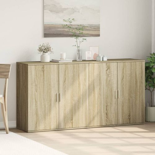 Buffets 2 pcs chêne sonoma 79x38x80 cm bois d'ingénierie - Photo n°3; ?>