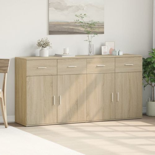 Buffets 2 pcs chêne sonoma 79x38x80 cm bois d'ingénierie - Photo n°3; ?>