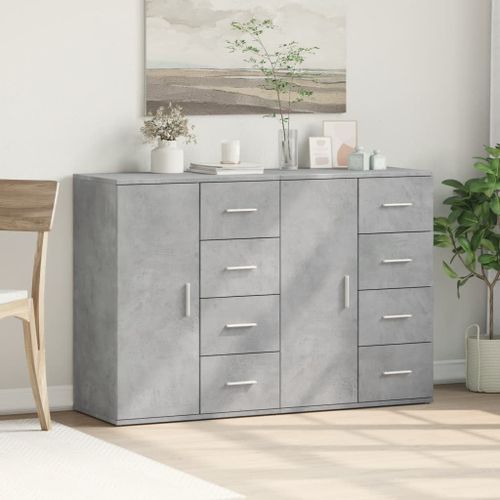 Buffets 2 pcs gris béton 59x39x80 cm bois d'ingénierie - Photo n°3; ?>