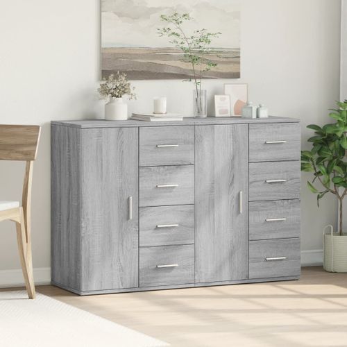 Buffets 2 pcs sonoma gris 59x39x80 cm bois d'ingénierie - Photo n°3; ?>