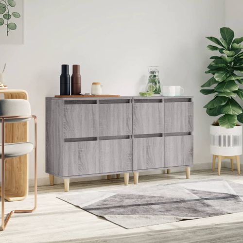 Buffets 2 pcs sonoma gris 60x35x70 cm bois d'ingénierie - Photo n°2; ?>