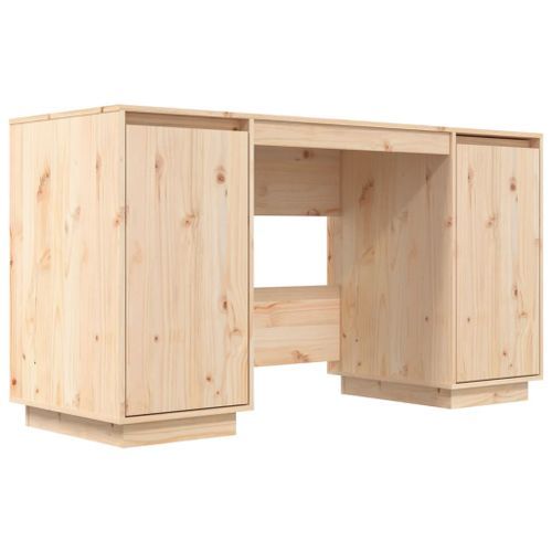 Bureau 140x50x75 cm bois massif de pin - Photo n°2; ?>