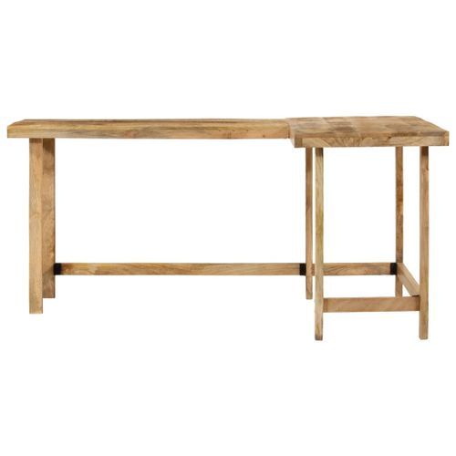 Bureau 165x110x75 cm bois massif de manguier - Photo n°3; ?>