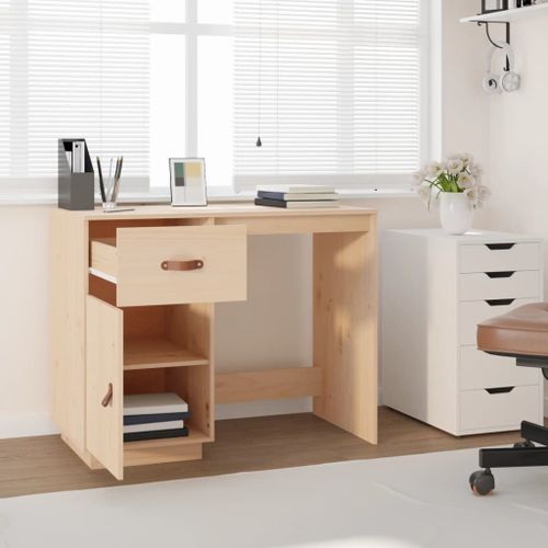 Bureau 95x50x75 cm Bois massif de pin - Photo n°3; ?>