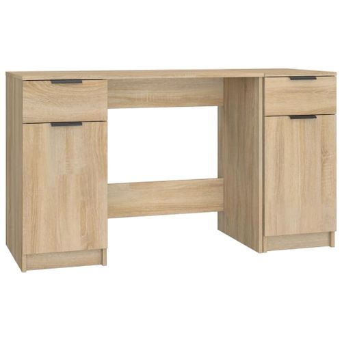 Bureau avec armoire latérale Chêne sonoma Bois d'ingénierie - Photo n°2; ?>