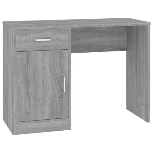 Bureau avec tiroir et armoire Sonoma gris 100x40x73 cm - Photo n°2; ?>