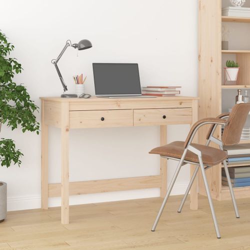 Bureau avec tiroirs 100x50x78 cm Bois massif de pin - Photo n°2; ?>