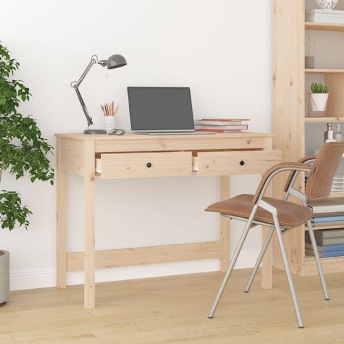 Bureau avec tiroirs 100x50x78 cm Bois massif de pin - Photo n°3; ?>