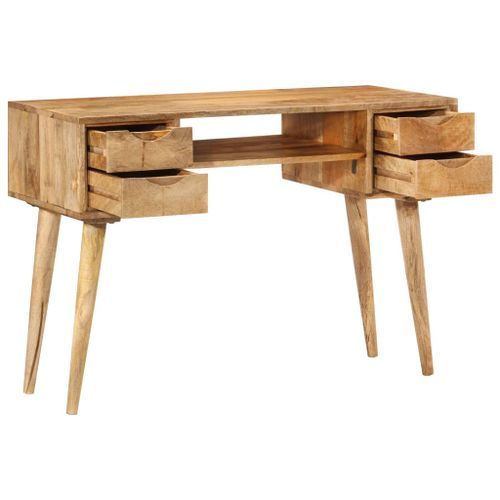 Bureau avec tiroirs 110x47x76 cm bois de manguier solide - Photo n°3; ?>