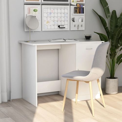 Bureau Blanc 100 x 50 x 76 cm - Photo n°3; ?>