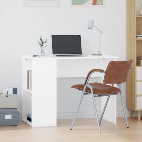 Bureau Blanc 100x55x75 cm Bois d'ingénierie - Photo n°2; ?>