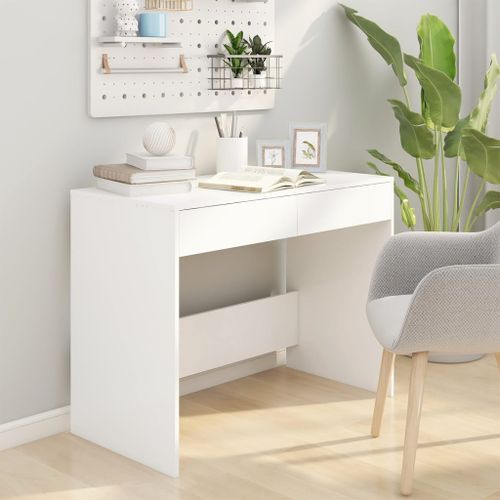 Bureau Blanc 101x50x76,5 cm - Photo n°3; ?>