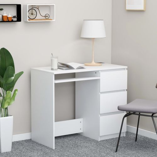 Bureau Blanc 90x45x76 cm - Photo n°2; ?>