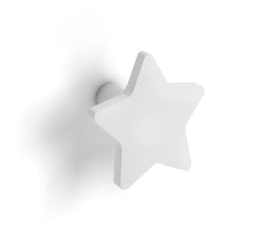 Bureau blanc pieds naturel et poignée étoile blanc - Photo n°2; ?>