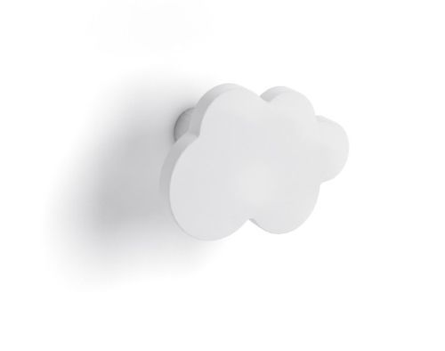 Bureau bois clair pieds blanc et poignée nuage blanc - Photo n°2; ?>