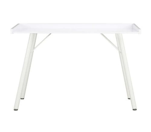 Bureau bois et pieds métal blanc Coolair - Photo n°2; ?>