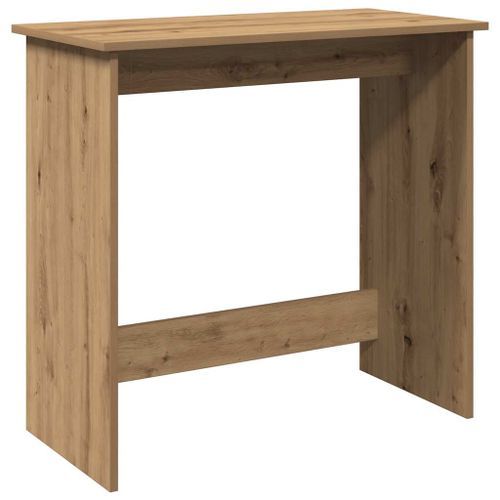 Bureau chêne artisanal 80x40x75 cm bois d'ingénierie - Photo n°2; ?>