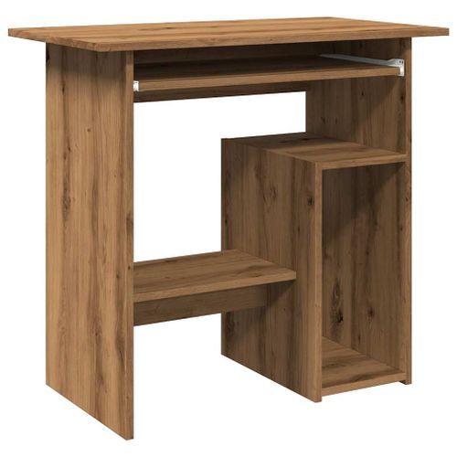 Bureau chêne artisanal 80x45x74 cm bois d'ingénierie - Photo n°2; ?>