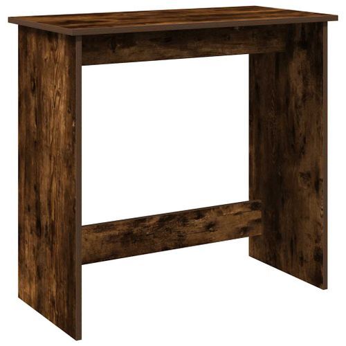 Bureau chêne fumé 80x40x75 cm bois d'ingénierie - Photo n°2; ?>