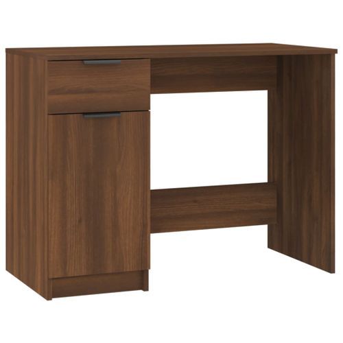 Bureau Chêne marron 100x50x75 cm Bois d'ingénierie - Photo n°2; ?>