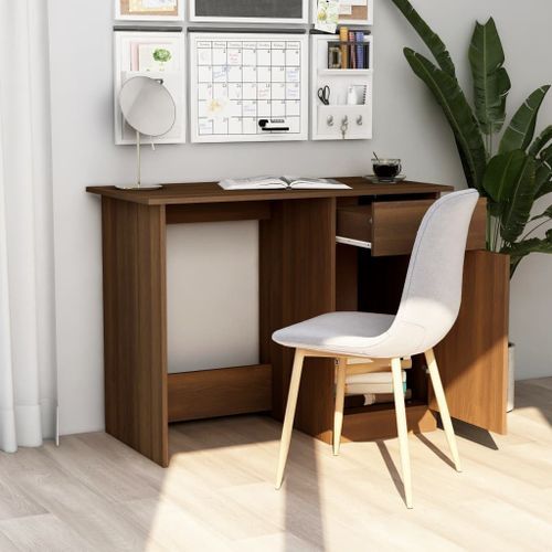 Bureau Chêne marron 100x50x76 cm Bois d'ingénierie - Photo n°3; ?>