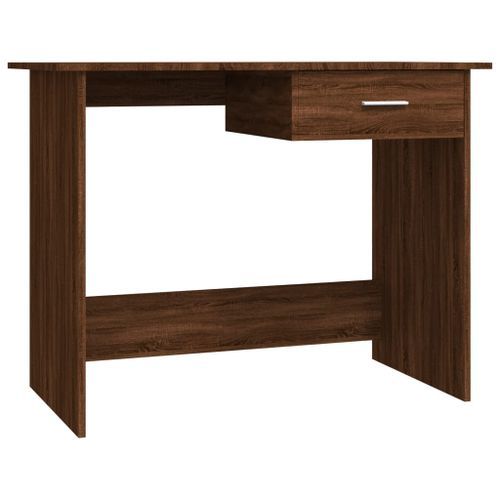 Bureau Chêne marron 100x50x76 cm Bois d'ingénierie - Photo n°2; ?>