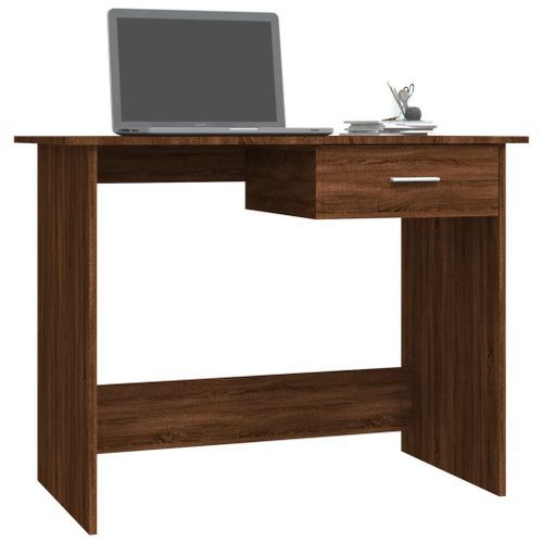 Bureau Chêne marron 100x50x76 cm Bois d'ingénierie - Photo n°3; ?>