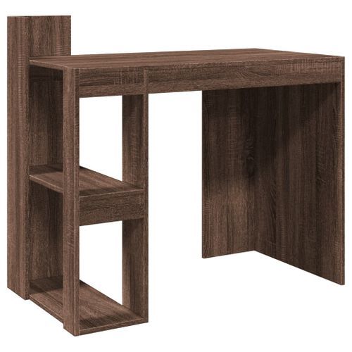 Bureau chêne marron 103,5x56,5x94 cm bois d'ingénierie - Photo n°2; ?>