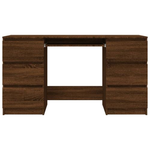 Bureau Chêne marron 140x50x77 cm Bois d'ingénierie - Photo n°3; ?>