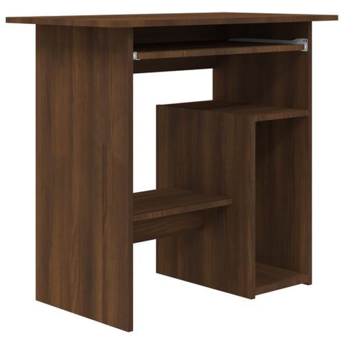 Bureau Chêne marron 80x45x74 cm Bois d'ingénierie - Photo n°2; ?>