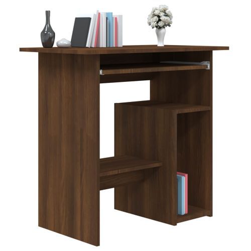 Bureau Chêne marron 80x45x74 cm Bois d'ingénierie - Photo n°3; ?>