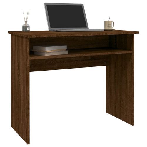 Bureau Chêne marron 90x50x74 cm Bois d'ingénierie - Photo n°3; ?>