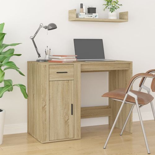 Bureau Chêne sonoma 100x49x75 cm Bois d'ingénierie - Photo n°2; ?>