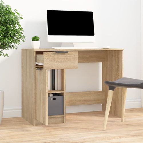 Bureau Chêne sonoma 100x50x75 cm Bois d'ingénierie - Photo n°3; ?>