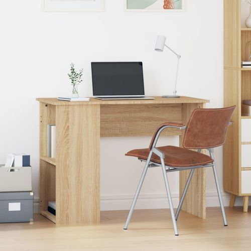 Bureau chêne sonoma 100x55x75 cm bois d'ingénierie - Photo n°2; ?>