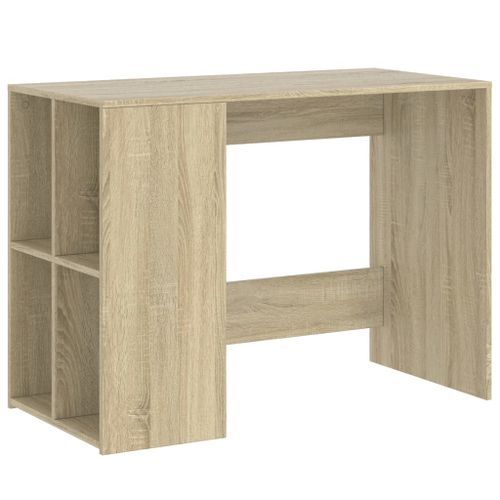 Bureau chêne sonoma 102x50x75 cm bois d'ingénierie - Photo n°2; ?>